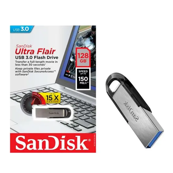 USB flash drive SanDisk Ultra Flair 128GB USB 3.0 SDCZ73-128G-G46, 4 image