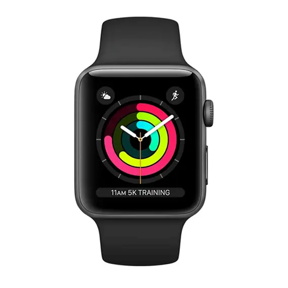 Smart Watch Apple Watch Series 3 GPS 42mm Space Gray Aluminum Case with Black Sport Band MTF32