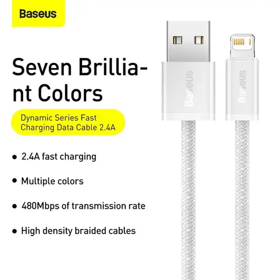 კაბელი Baseus Dynamic Series Fast Charging Data Cable USB to Lightning 1m CALD000402 , 2 image - Primestore.ge