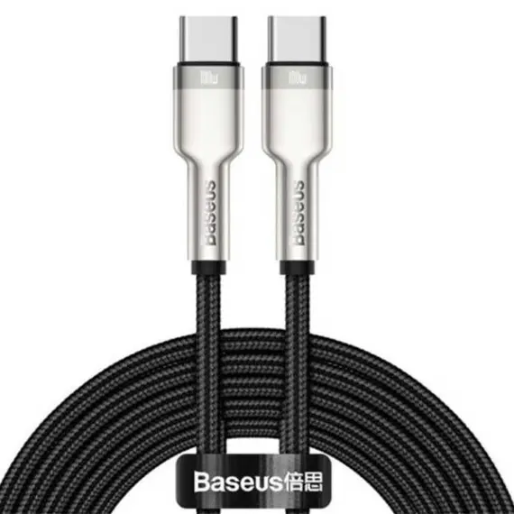 კაბელი Baseus Cafule Series Metal Data Cable Type-C to Type-C 100W 2m CATJK-D01  - Primestore.ge