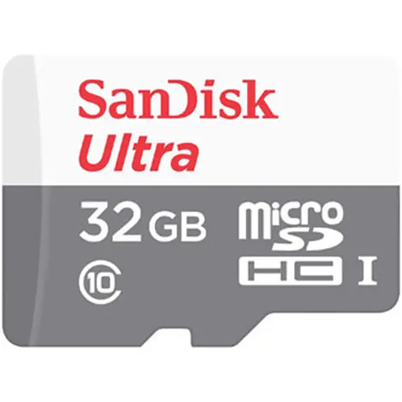 მეხსიერების ბარათი SanDisk 32GB Ultra MicroSD/HC UHS-I Card 100MB/S Class 10 SDSQUNR-032G-GN3MN  - Primestore.ge