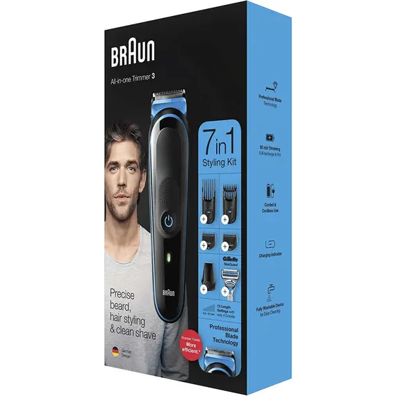 წვერისა და თმის საპარსი BRAUN MGK3242 , 3 image - Primestore.ge