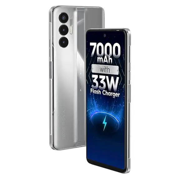 მობილური ტელეფონი TECNO Smartphone POVA-3 (LF7n) 6/128Gb NFC 2SIM Tech Silver (10032135) , 4 image - Primestore.ge