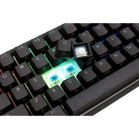Keyboard Ducky Keyboard One 2 Mini, Cherry Silent Red, RGB LED, UA/RU, Black-White, 5 image