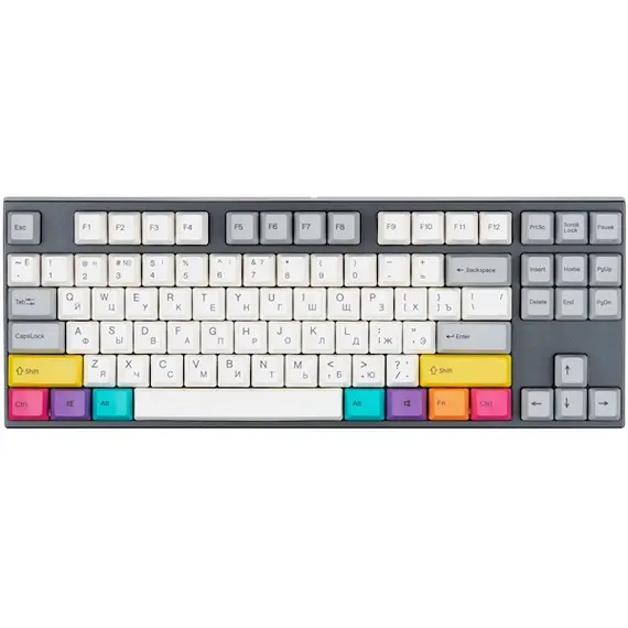 კლავიატურა Varmilo Keyboard MA87M V2 CMYK, EC Ivy V2, RU  - Primestore.ge
