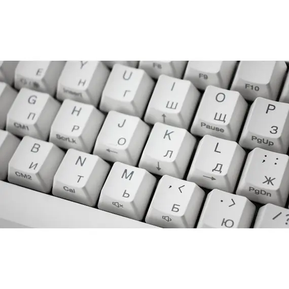 კლავიატურა Ducky Keyboard  One 2 Mini, Cherry Blue, RGB LED, RU PBT, White , 4 image - Primestore.ge