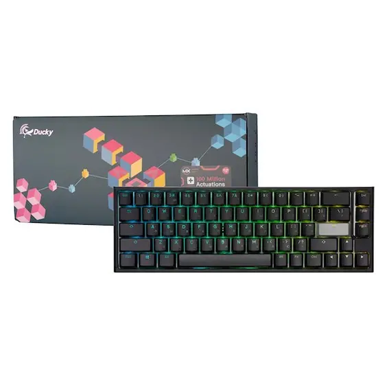 Keyboard Ducky Keyboard One 2 SF, Cherry Speed Silver, RGB LED, RU, Black-White, 6 image