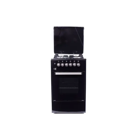 გაზქურა Oz OE 5040 BL OSE50X50B4 Coocker, 4Gas, Oven-Electric, 50x50x85, Black, Top metal , 3 image - Primestore.ge