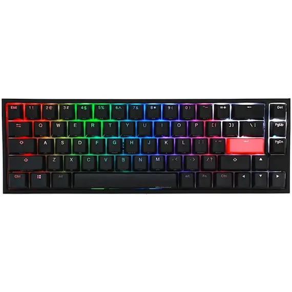 კლავიატურა Ducky Keyboard  One 2 SF, Cherry Blue, RGB LED, RU, Black-White - Primestore.ge