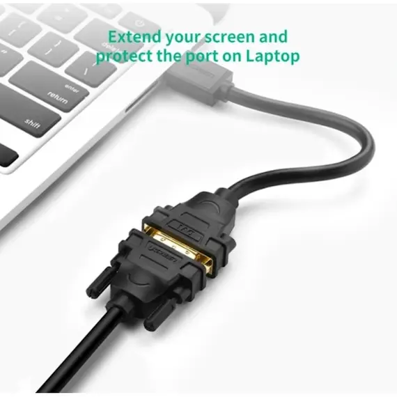 ადაპტერი UGREEN 20136 HDMI Male to DVI Female Adapter Cable 22cm (Black) HDMI TO DVI , 2 image - Primestore.ge