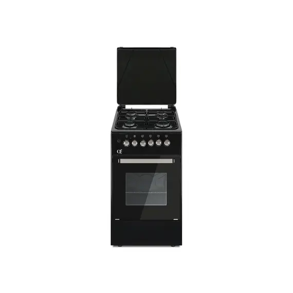გაზქურა Oz OE 5040 BL OSE50X50B4 Coocker, 4Gas, Oven-Electric, 50x50x85, Black, Top metal  - Primestore.ge