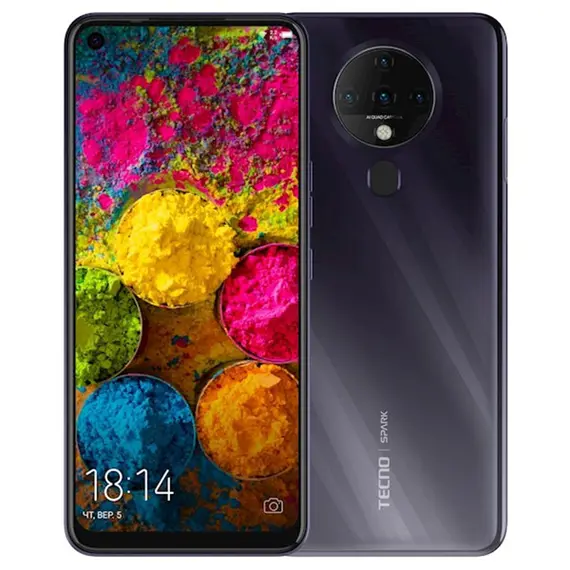 Mobile phone TECNO Spark 6 4GB/128GB Comet Black (KE7)