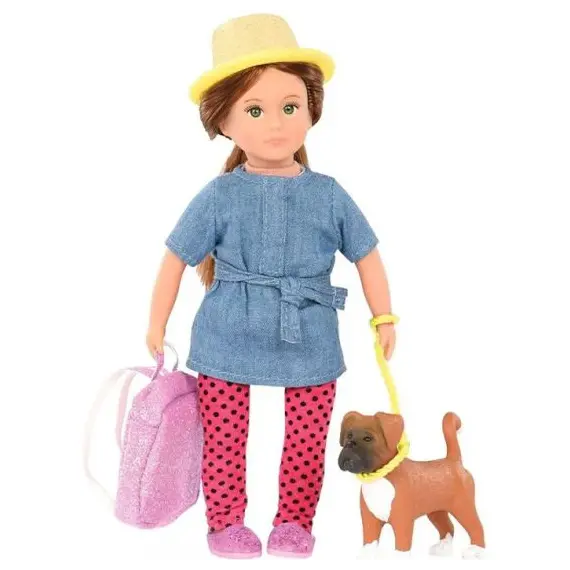 თოჯინა და ძაღლი LORI 6" DOLL & PET BOXER  - Primestore.ge