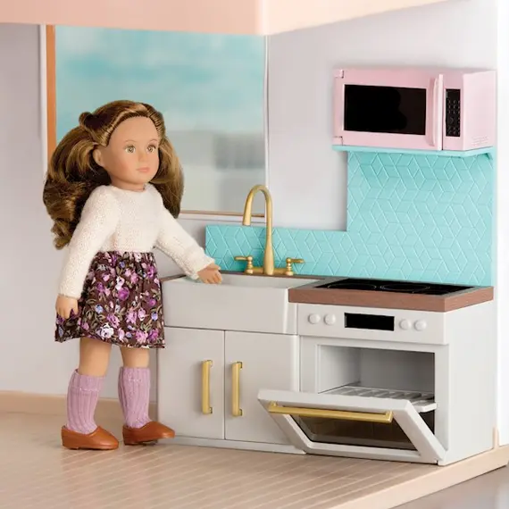 თოჯინის ავეჯის ნაკრები LORI DOLL MODERN KITCHEN SET , 2 image - Primestore.ge