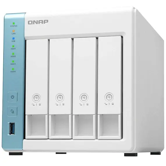 Server 4-Bay NAS Annapurna Labs AL214 Quad core 1.7GHz 1GB RAM SATA 6Gb/s 2x GbE LAN 3 x USB3.0 HDD hot-swappable with key lock