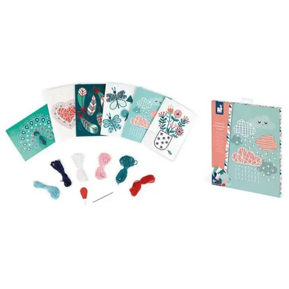ფერადი ბარათები Janod Stationery Set to Embroider , 3 image - Primestore.ge