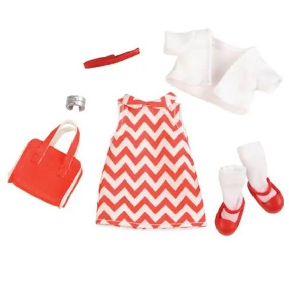 თოჯინის ტანსაცმელი LORI 6" DOLL CHEVRON DRESS , 2 image - Primestore.ge