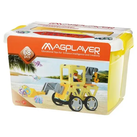 კონსტრუქტორი Magplayer Designer magnetic box set 68 e. MPT2-68 , 2 image - Primestore.ge