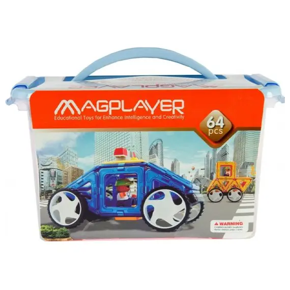 კონსტრუქტორი Magplayer Designer magnetic set 64 e. MPT-64  - Primestore.ge