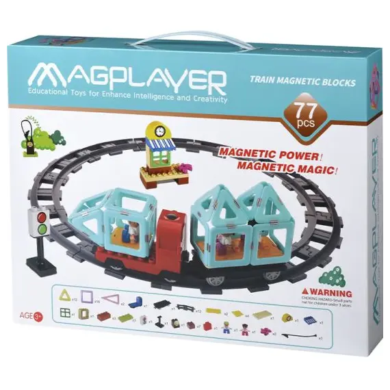 კონსტრუქტორი Magplayer Designer Train 77 e. MPH2-77  - Primestore.ge