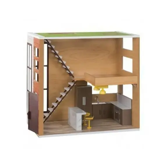 სათამაშო სახლი LORI LORI WOOD HOUSE FOR 6" DOLL LO37004Z , 2 image - Primestore.ge