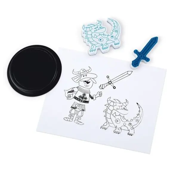 სათამაშო Janod SET OF 30 STAMPINOO WARRIORS STAMPS  - Primestore.ge