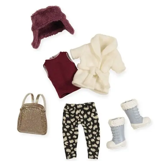 თოჯინების ტანსაცმელი LORI 6" DOLL FURRY HAT OUTFIT , 2 image - Primestore.ge