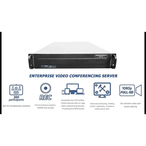 IP ვიდეო საკონფერენციო სისტემა Grandstream IPVT10 Enterprise Video Conferencing Server , 3 image - Primestore.ge