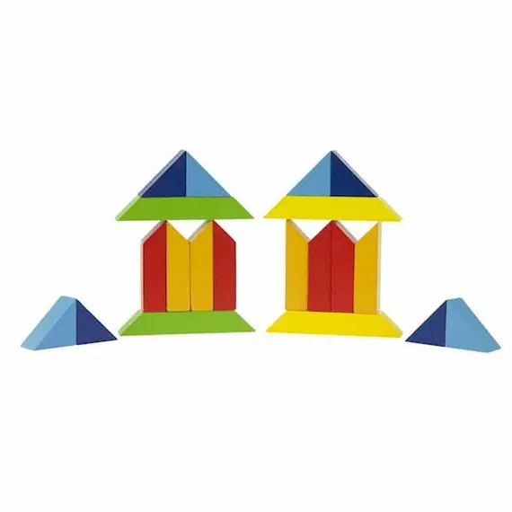 ხის ასაწყობი ფაზლი Goki The wooden puzzle The world of shapes - square 57572-3 , 3 image - Primestore.ge