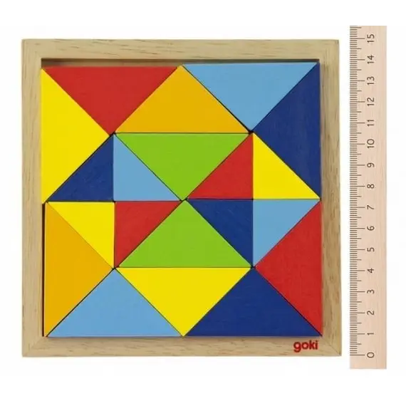 ასაწყობი ხის ფაზლი Goki The wooden puzzle The world of forms - abstraction 57572-2 , 3 image - Primestore.ge