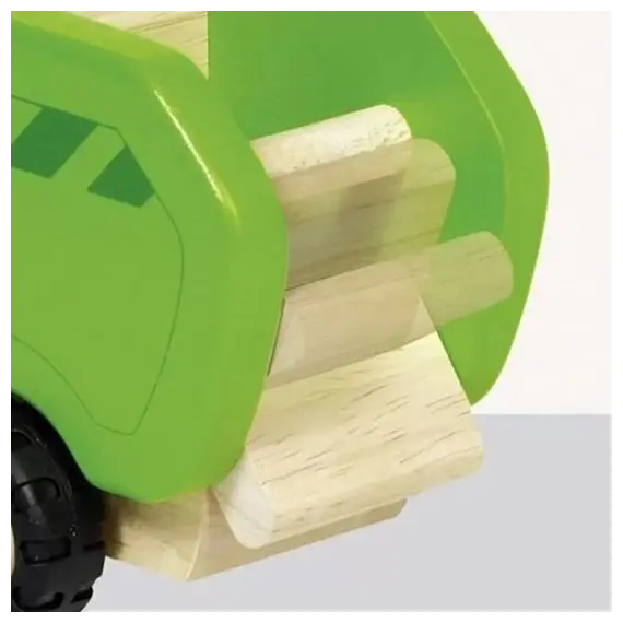 ხის ნაგვის მანქანა goki Machine wooden Garbage truck (green) 55964G , 2 image - Primestore.ge