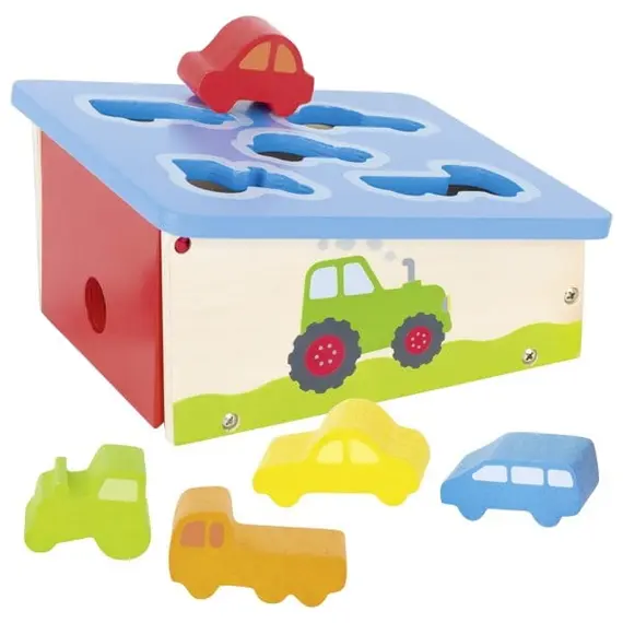 ხის ასაწყობი ფაზლი Goki Sort Box, vehicles 58668  - Primestore.ge