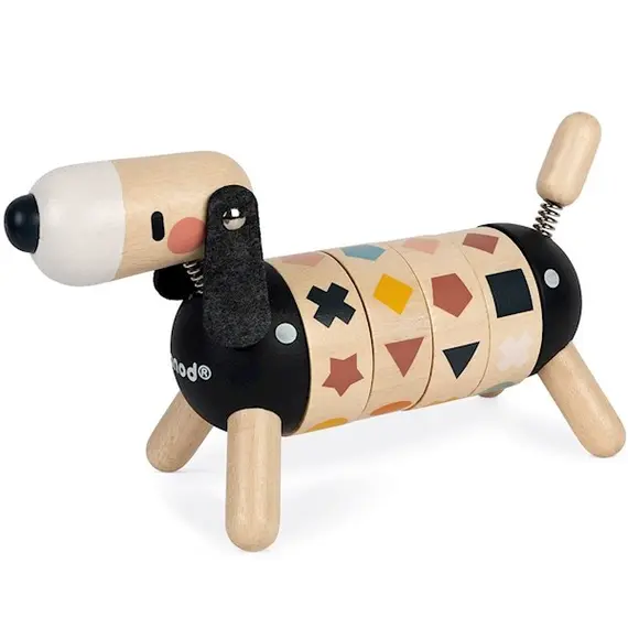 სათამაშო ძაღლი Janod Sweet Cocoon Shapes And Colours Dog  - Primestore.ge