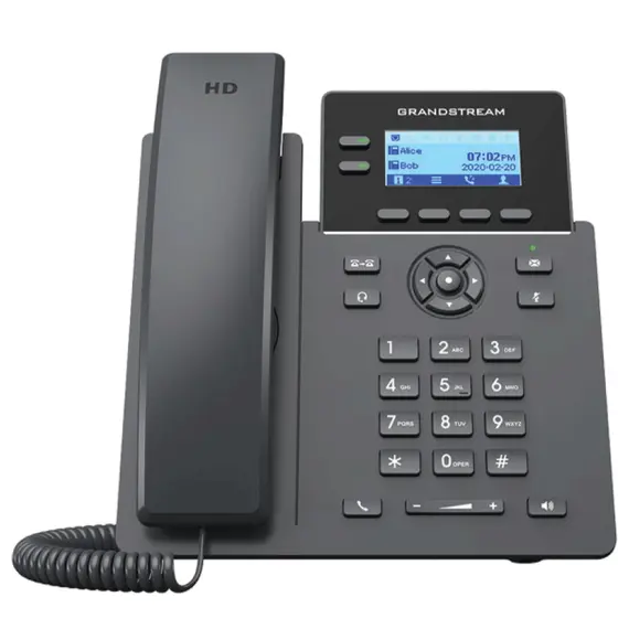 IP ტელეფონი Grandstream GRP2602P Carrier-Grade IP Phones 2 lines 4 SIP accounts Dual 10/100 Mbsps Ethernet ports HD audio PoE (No PSU included)  - Primestore.ge