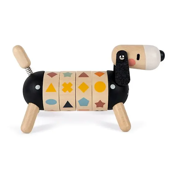 სათამაშო ძაღლი Janod Sweet Cocoon Shapes And Colours Dog , 2 image - Primestore.ge