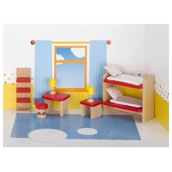 ხის ავეჯის ნაკრები goki Set for dolls Furniture for children's room 51719G , 2 image - Primestore.ge