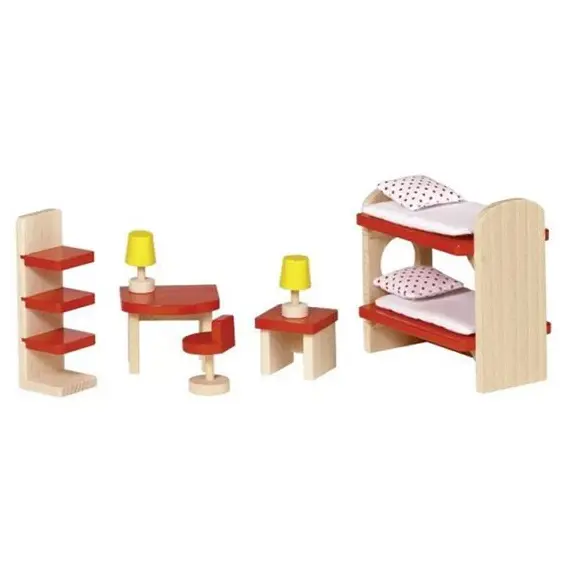 ხის ავეჯის ნაკრები goki Set for dolls Furniture for children's room 51719G  - Primestore.ge