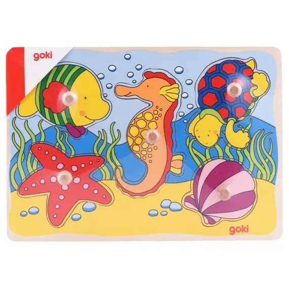 ასაწყობი ფაზლი Goki Puzzle Sea inhabitants 57515G-4  - Primestore.ge