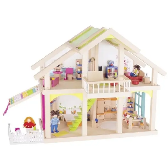 სათამაშო თოჯინის სახლი goki Doll house 2 floors with an internal courtyard Susibelle 51588G  - Primestore.ge