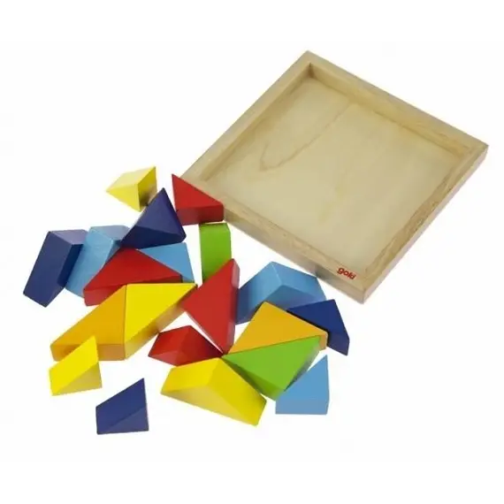 ასაწყობი ხის ფაზლი Goki The wooden puzzle The world of forms - abstraction 57572-2 , 2 image - Primestore.ge