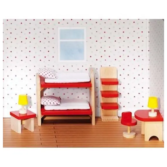 ხის ავეჯის ნაკრები goki Set for dolls Furniture for children's room 51719G , 3 image - Primestore.ge