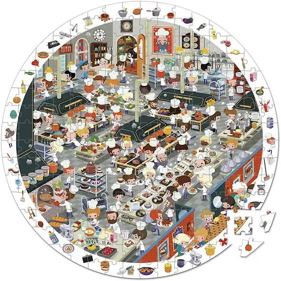 ასაწყობი ფაზლი Janod puzzle Restaurant kitchen J02794 , 2 image - Primestore.ge