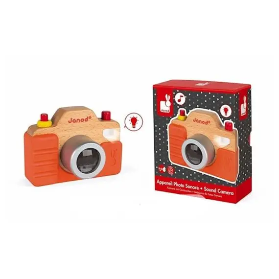 სათამაშო ხის ფოტოაპარატი Janod Camera with sound J05335 , 4 image - Primestore.ge