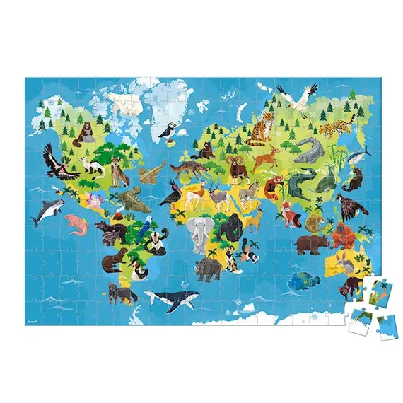 სათამაშო თავსატეხი Janod Educational Puzzle Endangered Animals , 4 image - Primestore.ge