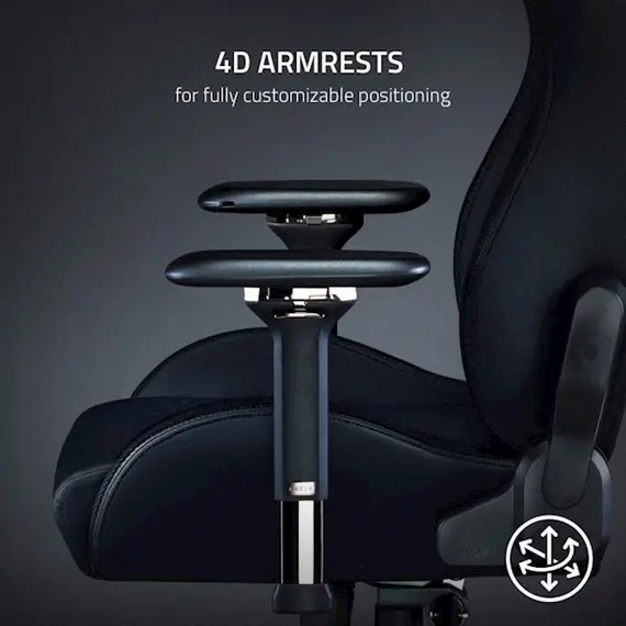 გეიმერული სავარძელი RAZER Gaming chair Iskur Black , 4 image - Primestore.ge