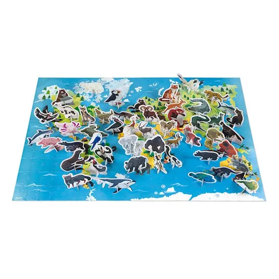 სათამაშო თავსატეხი Janod Educational Puzzle Endangered Animals , 3 image - Primestore.ge