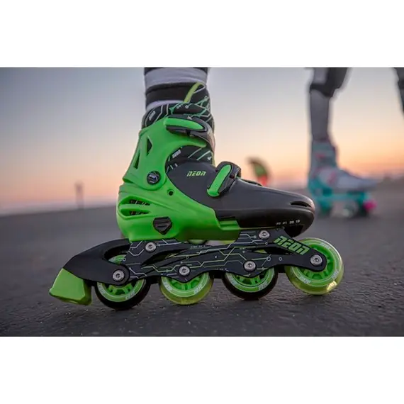 როლიკები NEON COMBO SKATES (SIZE 12-2) GREEN 4L/13L/16L CL 4PK , 4 image - Primestore.ge