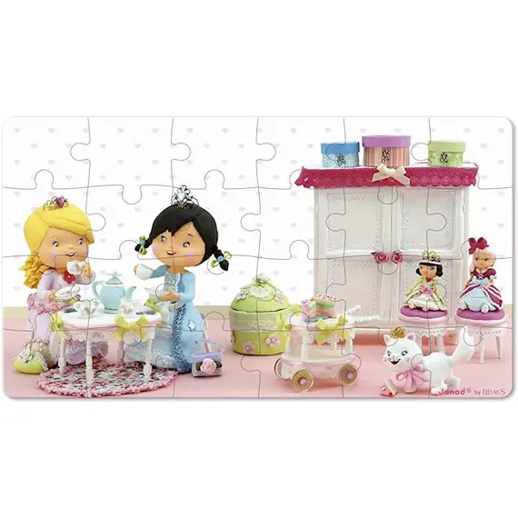 ასაწყობი ფაზლი Janod Set of 2 puzzles  Rose plays Princess J02770 , 3 image - Primestore.ge