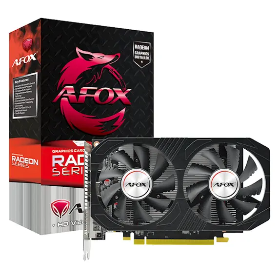 Video board AFOX Videocard Radeon RX560 4GB GDDR5 128Bit DVI HDMI DP ATX DUAL FAN AFRX560-4096D5H4-V2