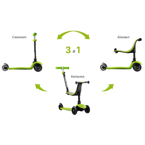 სკუტერი Miqilong Scooter Alamo Green , 6 image - Primestore.ge